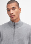 Barbour Men’s Cotton Half Zip Sweater, Grey Marl