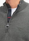 Barbour Men’s Cotton Half Zip Knitted Sweater, Olive Marl