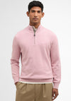 Barbour Men’s Cotton Half Zip Sweater, Pink