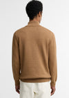 Barbour Men’s Cotton Half Zip Knitted Sweater, Sand Beige