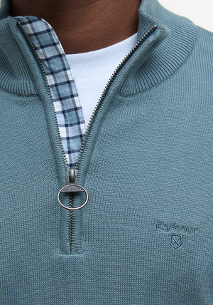 Barbour Men’s Half Zip Sweater, Vintage Teal