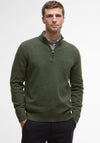 Barbour Men’s Tisbury Half Zip Jumper, Forest Green