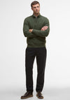 Barbour Men’s Tisbury Half Zip Jumper, Forest Green