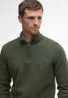 Barbour Men’s Tisbury Half Zip Jumper, Forest Green