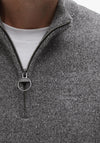 Barbour Men's Tisbury Half Zip Jumper, Grey