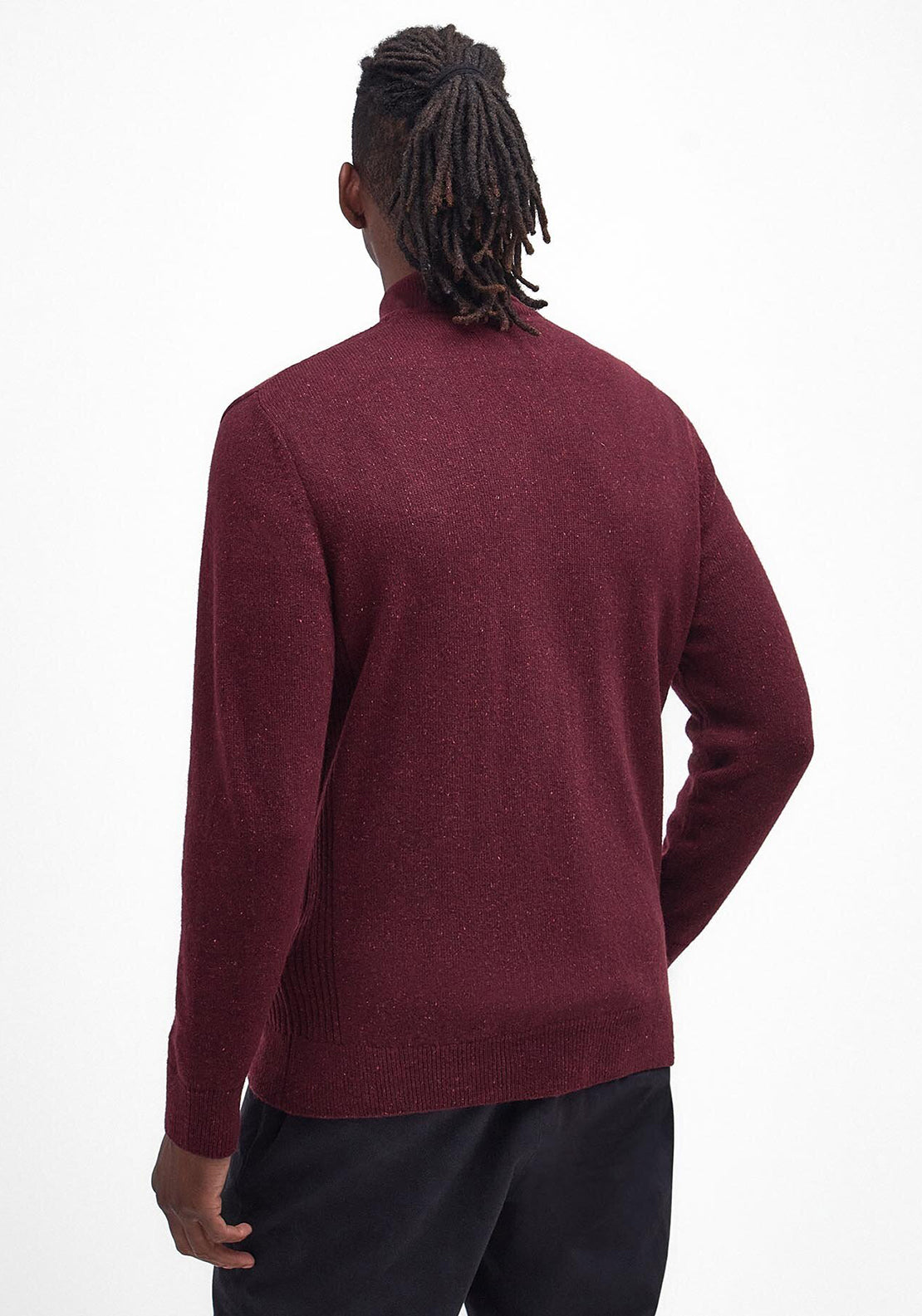 Barbour Men's Tisbury Half Zip Jumper, Ruby