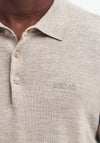 Barbour International Men’s Merlin Long Sleeve Polo Shirt, Beige