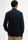 Barbour Men’s Essential Honeycomb Knit Half Zip Sweater, Navy