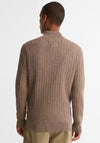 Barbour Men's Herringbone Knit Half Zip Sweater, Stone