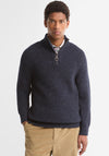 Barbour Men's Essential Fleck Half Zip Jumper, Navy