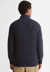 Barbour Men's Essential Fleck Half Zip Jumper, Navy