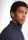 Barbour Men's Essential Fleck Half Zip Jumper, Navy