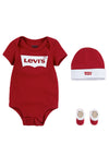 Levi’s Baby Logo Vest 3 Piece Gift Set, Red
