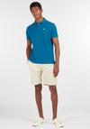 Barbour Men’s Tartan Contrast Pique Polo Shirt, Lyons Blue