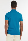 Barbour Men’s Tartan Contrast Pique Polo Shirt, Lyons Blue