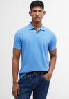 Barbour Men’s Tartan Pique Polo Shirt, Delft Blue