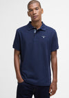 Barbour Men’s Tartan Pique Polo Shirt, Inky Blue Marl