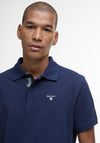 Barbour Men’s Tartan Pique Polo Shirt, Inky Blue Marl