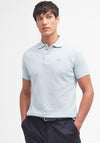 Barbour Men’s Tartan Pique Polo Shirt, Mist Blue