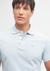 Barbour Men’s Tartan Pique Polo Shirt, Mist Blue