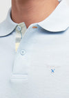 Barbour Men’s Tartan Pique Polo Shirt, Mist Blue
