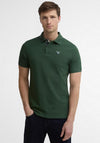 Barbour Mens Tartan Contrast Pique Polo Shirt, Sycamore Green