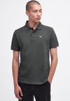 Barbour Mens Tartan Contrast Pique Polo Shirt, Forest Green