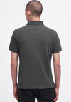Barbour Mens Tartan Contrast Pique Polo Shirt, Forest Green