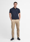 Barbour Men's Tartan Contrast Pique Polo Shirt, New Navy