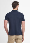 Barbour Men's Tartan Contrast Pique Polo Shirt, New Navy