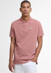 Barbour Men’s Tartan Pique Polo Shirt, Earth Pink
