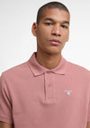 Barbour Men’s Tartan Pique Polo Shirt, Earth Pink