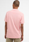 Barbour Men’s Tartan Contrast Pique Polo Shirt, Mineral Pink