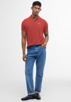 Barbour Men’s Tartan Pique Polo Shirt, Red Spice