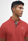 Barbour Men’s Tartan Pique Polo Shirt, Red Spice