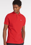 Barbour Men’s Tartan Contrast Pique Polo Shirt, Red Dress