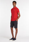 Barbour Men’s Tartan Contrast Pique Polo Shirt, Red Dress