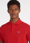 Barbour Men’s Tartan Contrast Pique Polo Shirt, Red Dress