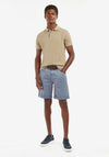 Barbour Men’s Tartan Contrast Pique Polo Shirt, Washed Stone