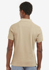 Barbour Men’s Tartan Contrast Pique Polo Shirt, Washed Stone