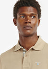 Barbour Men’s Tartan Contrast Pique Polo Shirt, Washed Stone