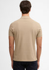 Barbour Men’s Tartan Pique Polo Shirt, Stone Beige