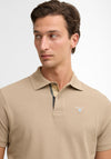 Barbour Men’s Tartan Pique Polo Shirt, Stone Beige