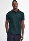 Barbour Men's Sports Mix Polo Shirt, Dark Green