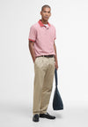 Barbour Men's Sports Mix Polo Shirt, Red Spice