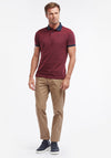 Barbour Men’s Essential Sports Polo Shirt, Dark Red