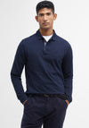 Barbour Mens Essential Sports Long Sleeve Polo Shirt, Navy