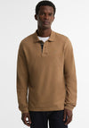 Barbour Men’s Essential Sports Long Sleeve Polo Shirt, Sand Beige