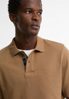 Barbour Men’s Essential Sports Long Sleeve Polo Shirt, Sand Beige
