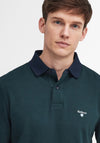 Barbour Men’s Walkford Long Sleeve Polo Shirt, Sapphire Navy
